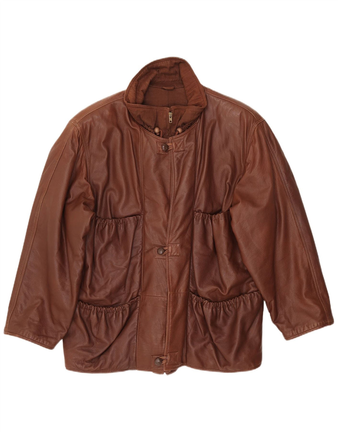 VINTAGE Ανδρικό Δερμάτινο Μπουφάν UK 42 XL Καφέ Δερμάτινο