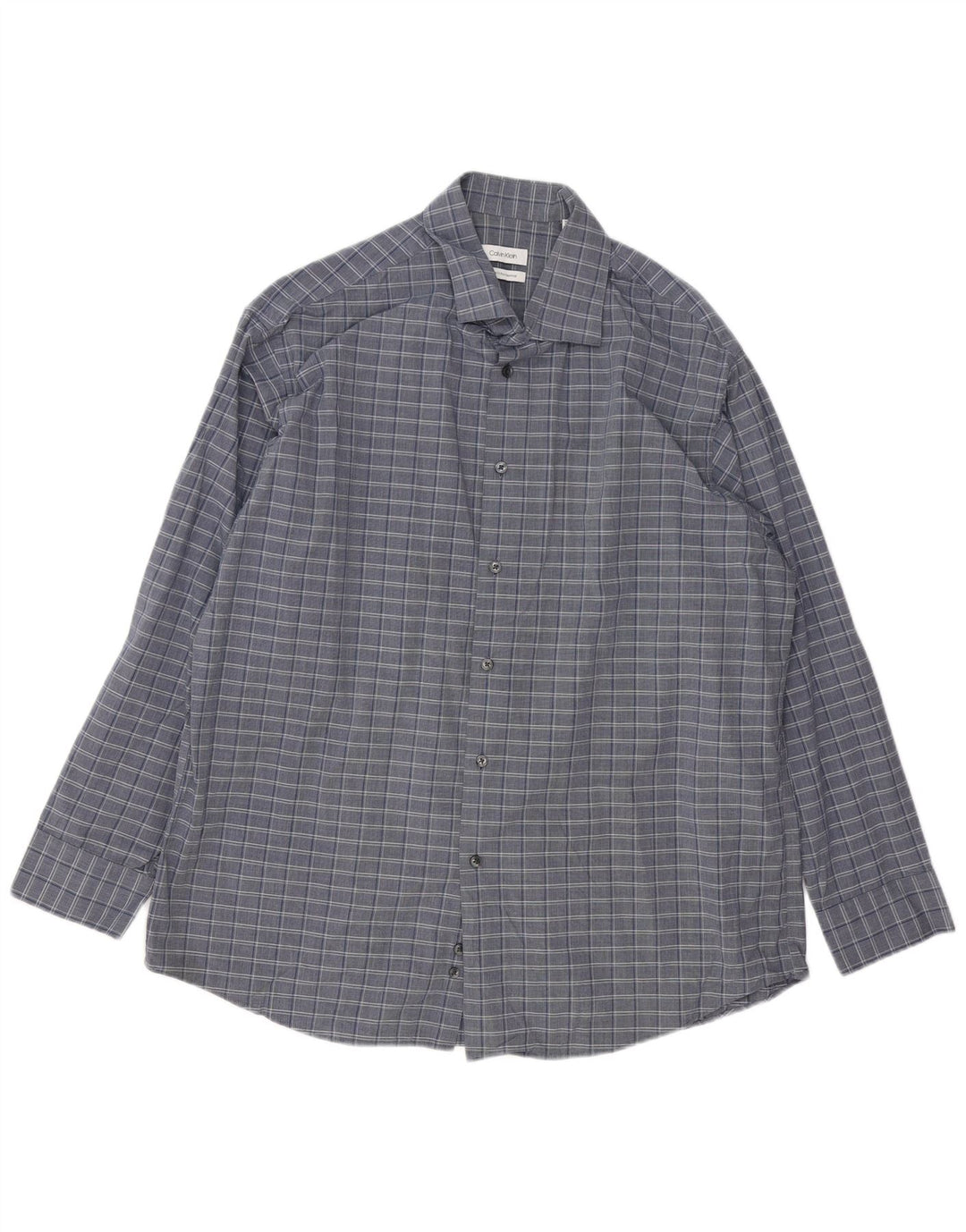 Ανδρικό πουκάμισο Calvin Klein Regular Fit Size 17 XL Grey Check Cotton