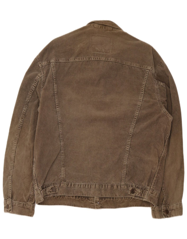 Γυναικείο κοτλέ μπουφάν Levi's UK 40 μεγάλο καφέ βαμβακερό