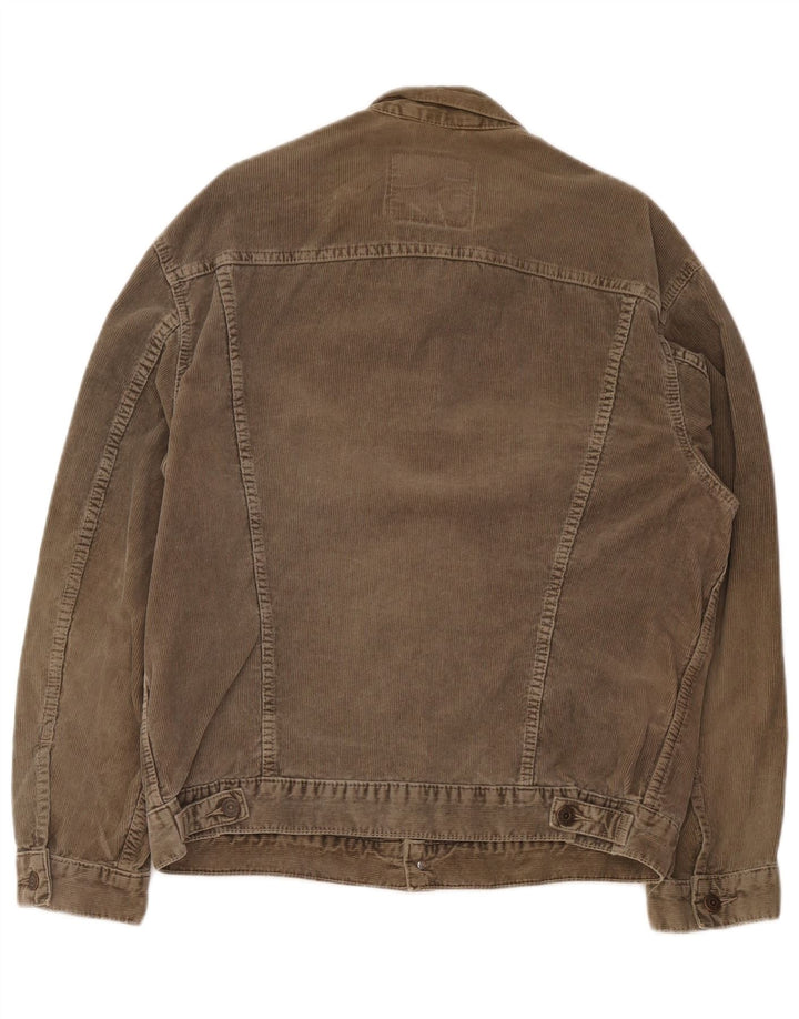 Γυναικείο κοτλέ μπουφάν Levi's UK 40 μεγάλο καφέ βαμβακερό