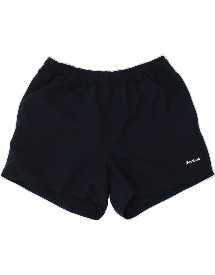 REEBOK Girls Sport Shorts 9-10 Years Navy Blue Polyester Vintage Reebok and Second-Hand Reebok from Messina Hembry 