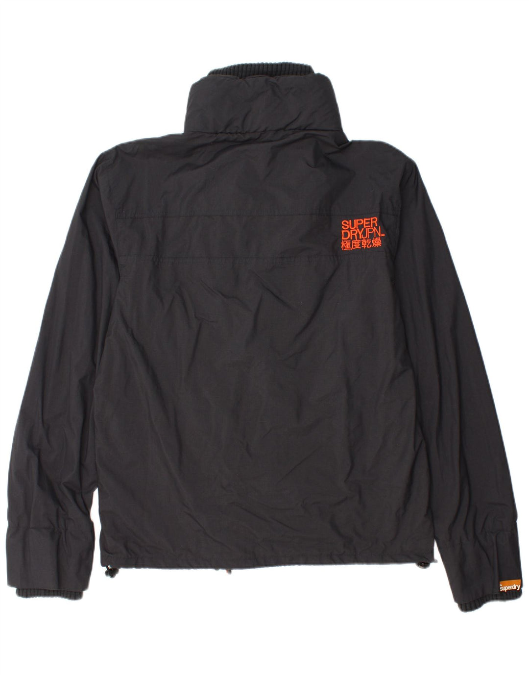 Γυναικείο γραφικό μπουφάν βροχής SUPERDRY UK 18 XL μαύρο νάιλον