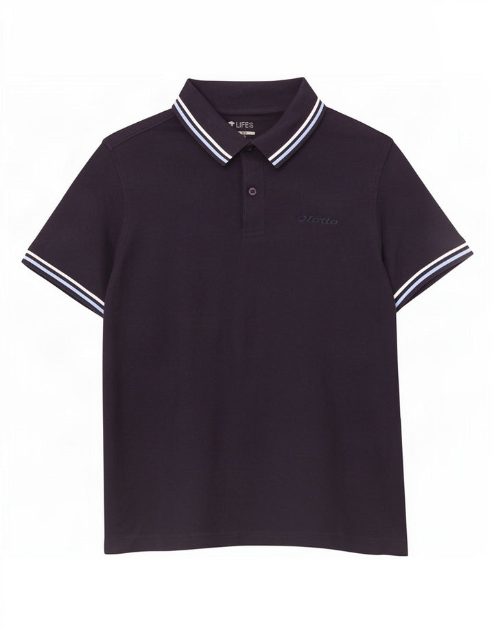 Lotto Ανδρικό πουκάμισο Polo Μικρό Navy Blue από βαμβάκι