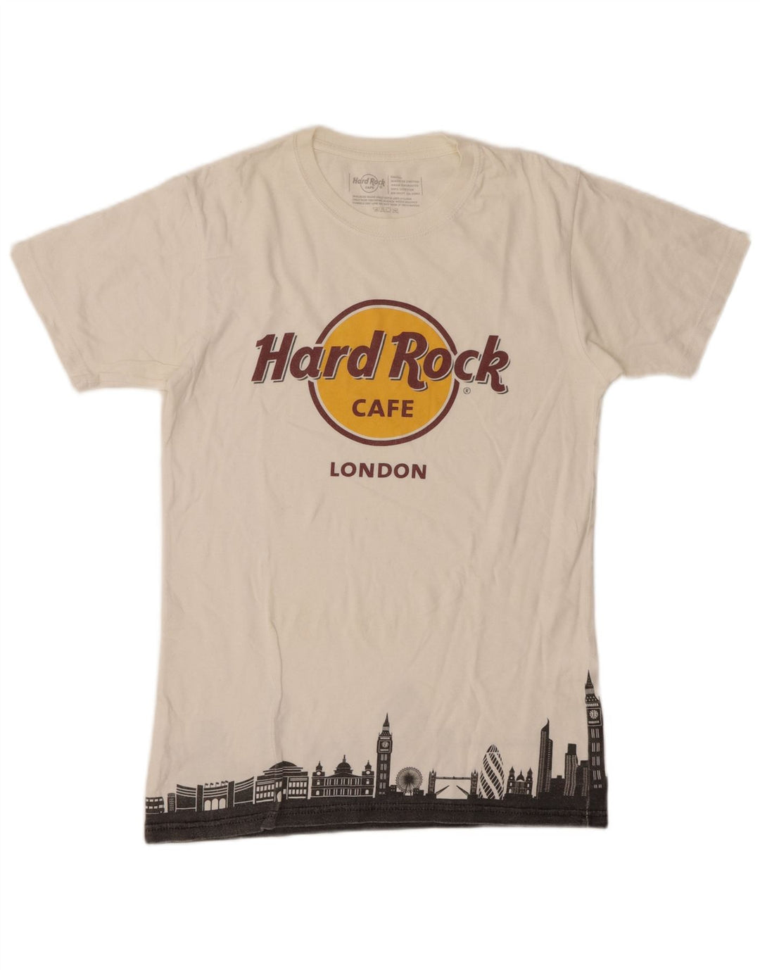 HARD ROCK CAFE Ανδρικό T-Shirt London Graphic Top Small White Cotton