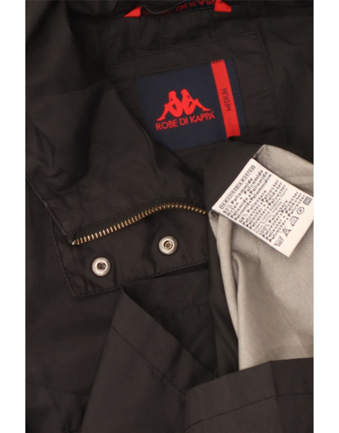 Kappa Γυναικείο παλτό με κουκούλα UK 12 Medium Black Polyamide