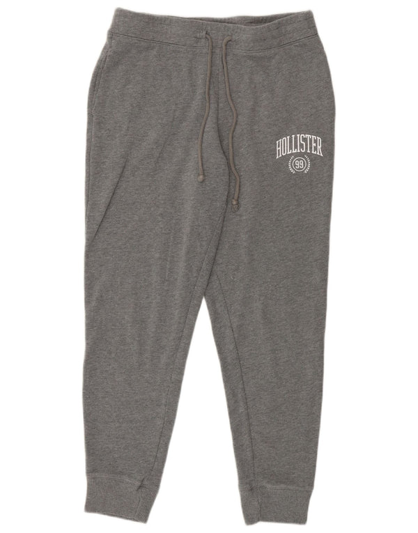 Hollister Γυναικεία αθλητική φόρμα Παντελόνι Joggers UK 14 Medium Grey Cotton
