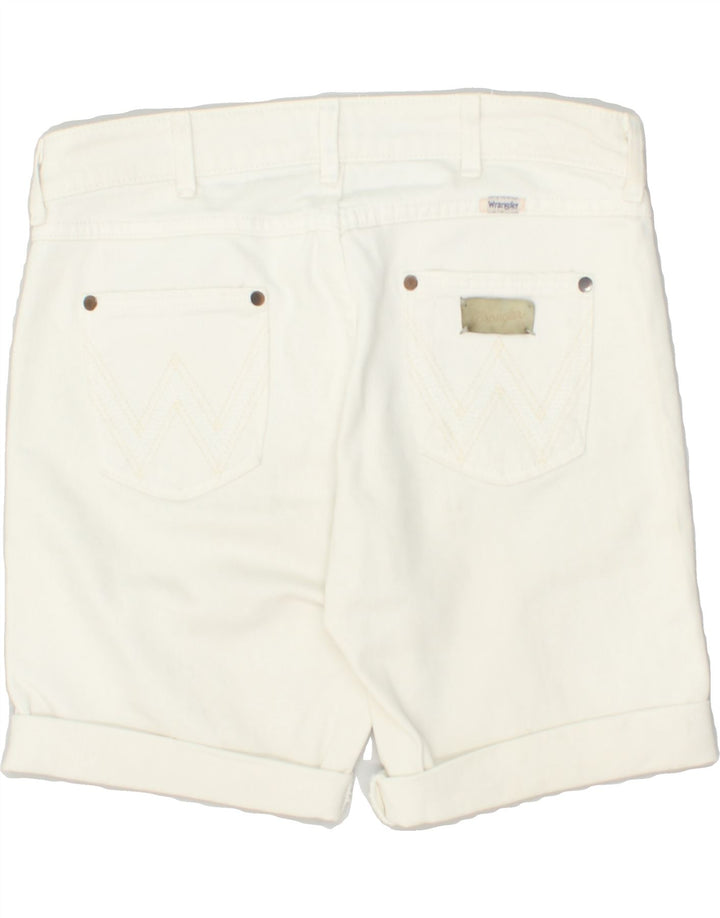 WRANGLER Womens Iris Denim Shorts W32 Medium White Cotton | Vintage Wrangler | Thrift | Second-Hand Wrangler | Used Clothing | Messina Hembry 