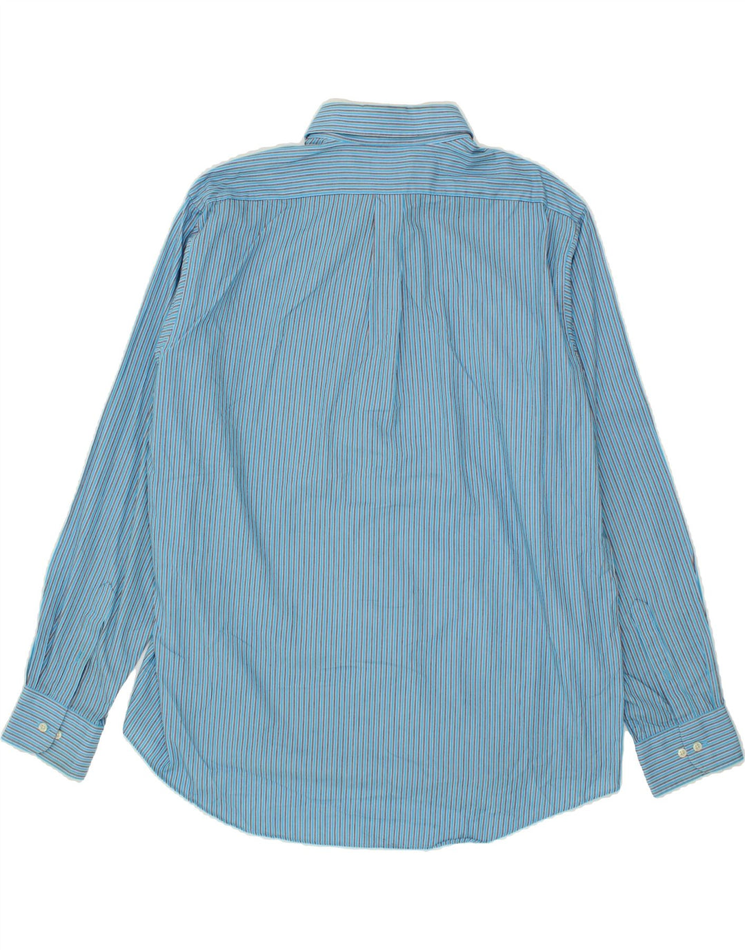 CHAPS Mens Shirt Size 17 17 1/2 XL Blue Striped Cotton Vintage Chaps and Second-Hand Chaps from Messina Hembry 