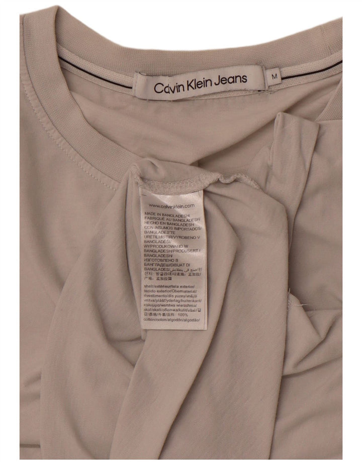 Ανδρικό γραφικό μπλουζάκι CALVIN KLEIN JEANS Μπλουζάκι από μεσαίο λευκό βαμβάκι