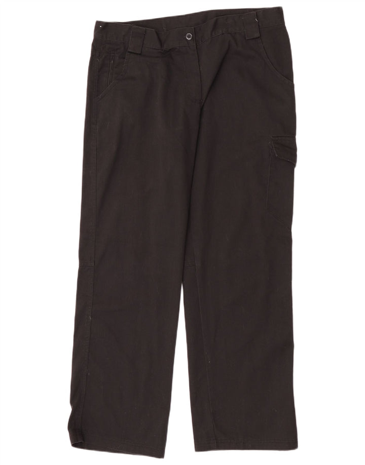 Dickies γυναικείο ίσιο παντελόνι Cargo UK 14 μεγάλο W32 L30 μαύρο πολυεστέρα