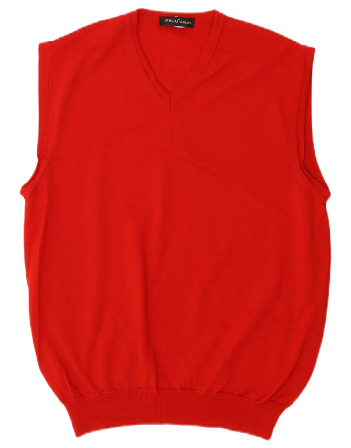Vintage ανδρικό γιλέκο Tank Top EU 48 Μεσαίο κόκκινο μαλλί