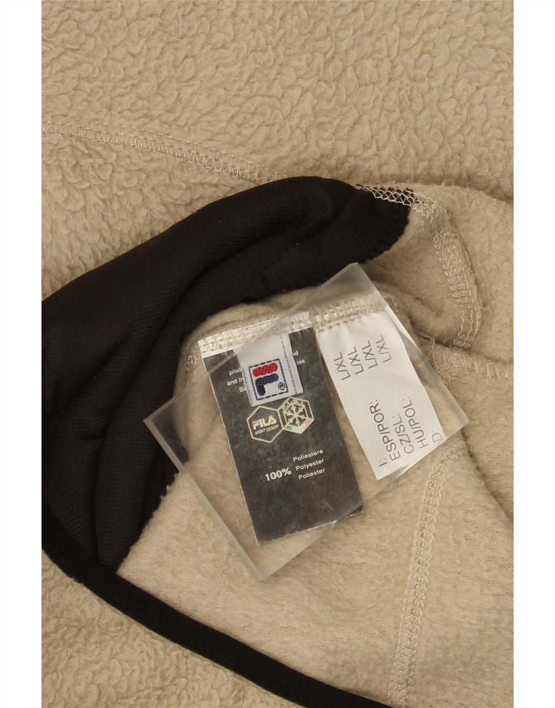 Fila Ανδρικό Fleece Jacket UK 40 Large Beige Colourblock Polyester