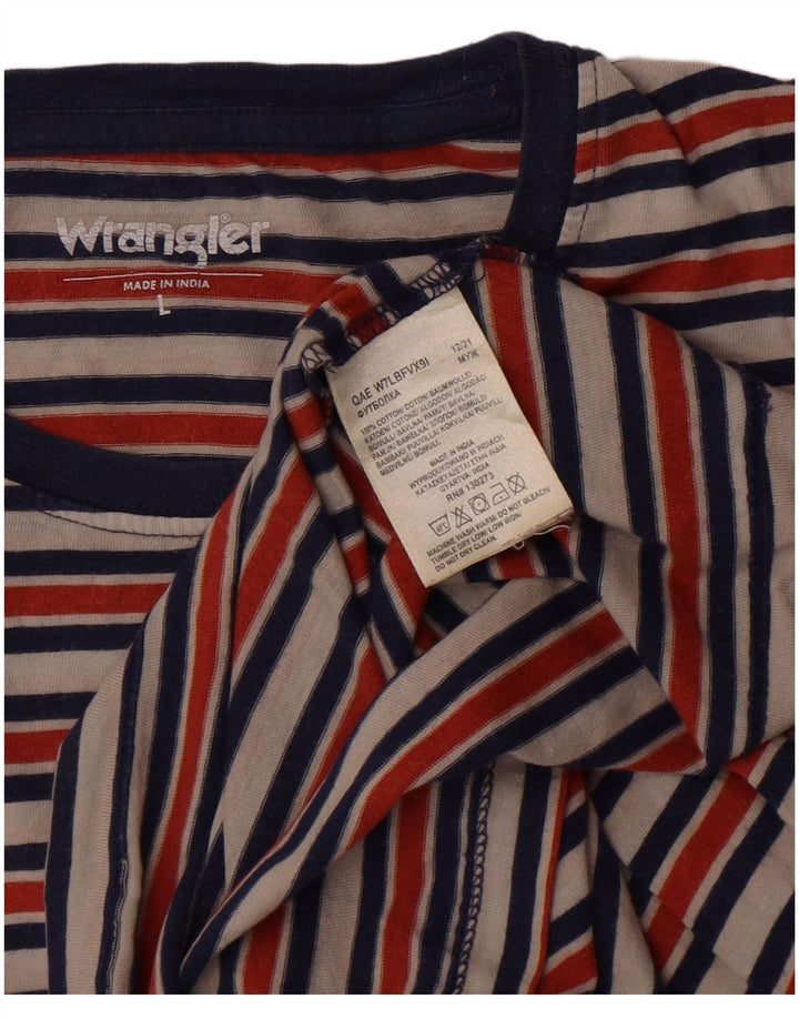 Ανδρικό T-Shirt Wrangler Top μεγάλο πολύχρωμο βαμβακερό ριγέ