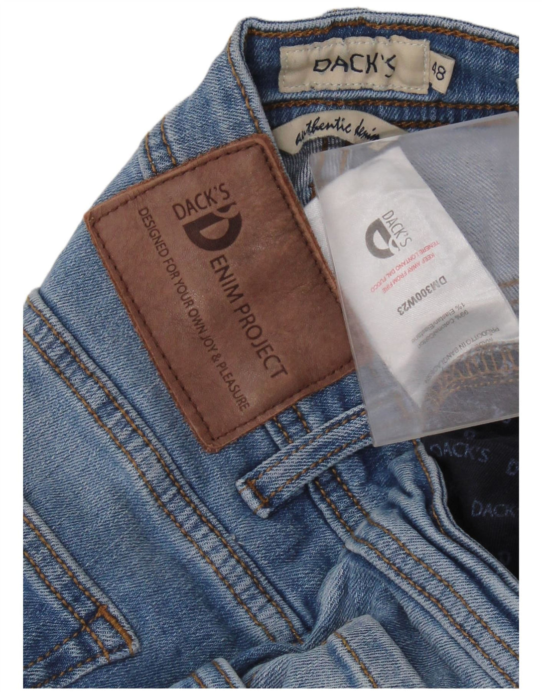 DACK'S Ανδρικό Slim Jeans IT 48 Medium W32 L31 Μπλε βαμβακερό