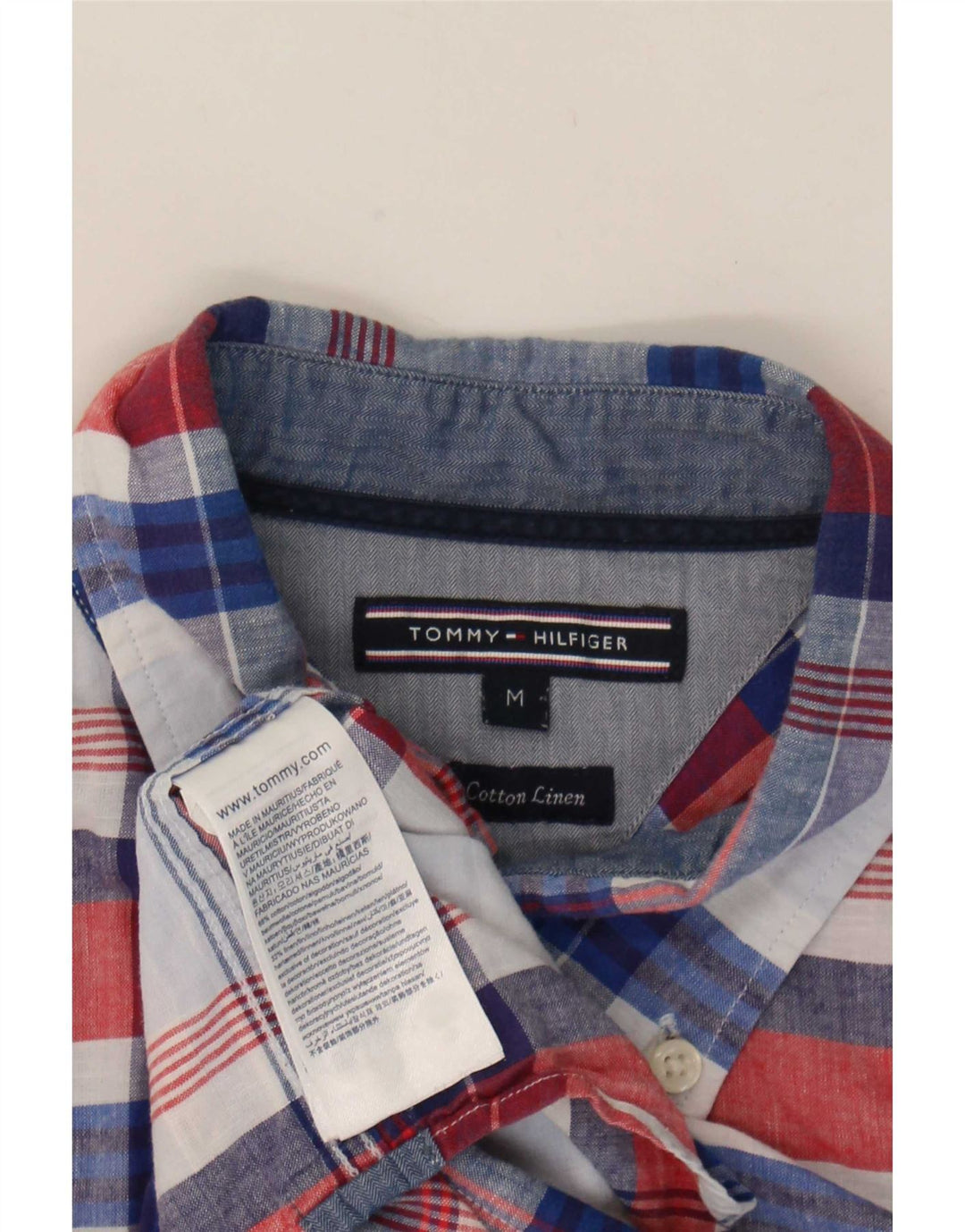 Ανδρικό πουκάμισο Tommy Hilfiger, μεσαίο μπλε, βαμβακερό