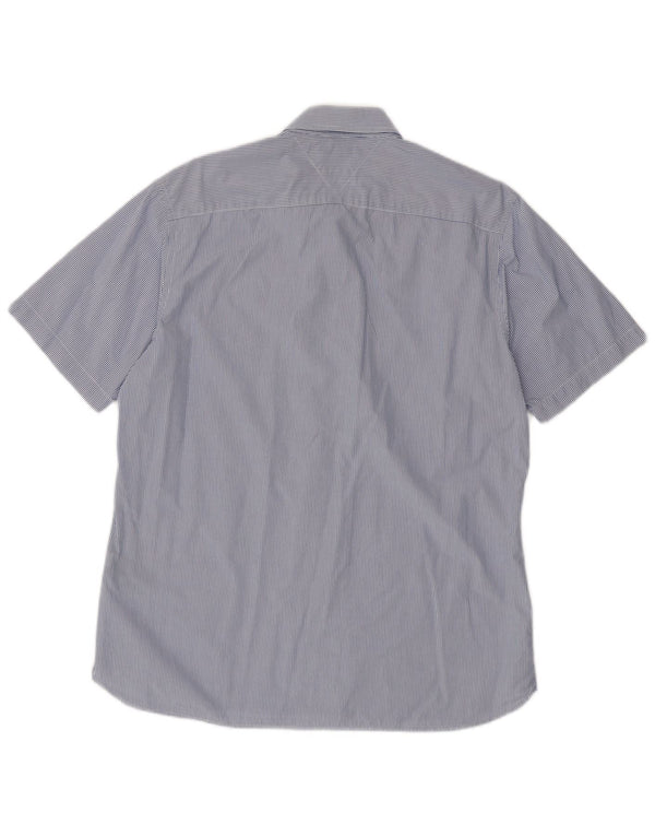 Ανδρικό κοντομάνικο πουκάμισο Tommy Hilfiger Προσαρμοσμένη Εφαρμογή Μεγάλο Μπλε Ριγκ