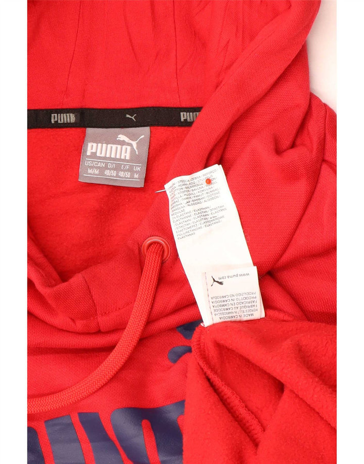 Ανδρικό γραφικό κουκούλα Puma, μεσαίο κόκκινο βαμβακερό