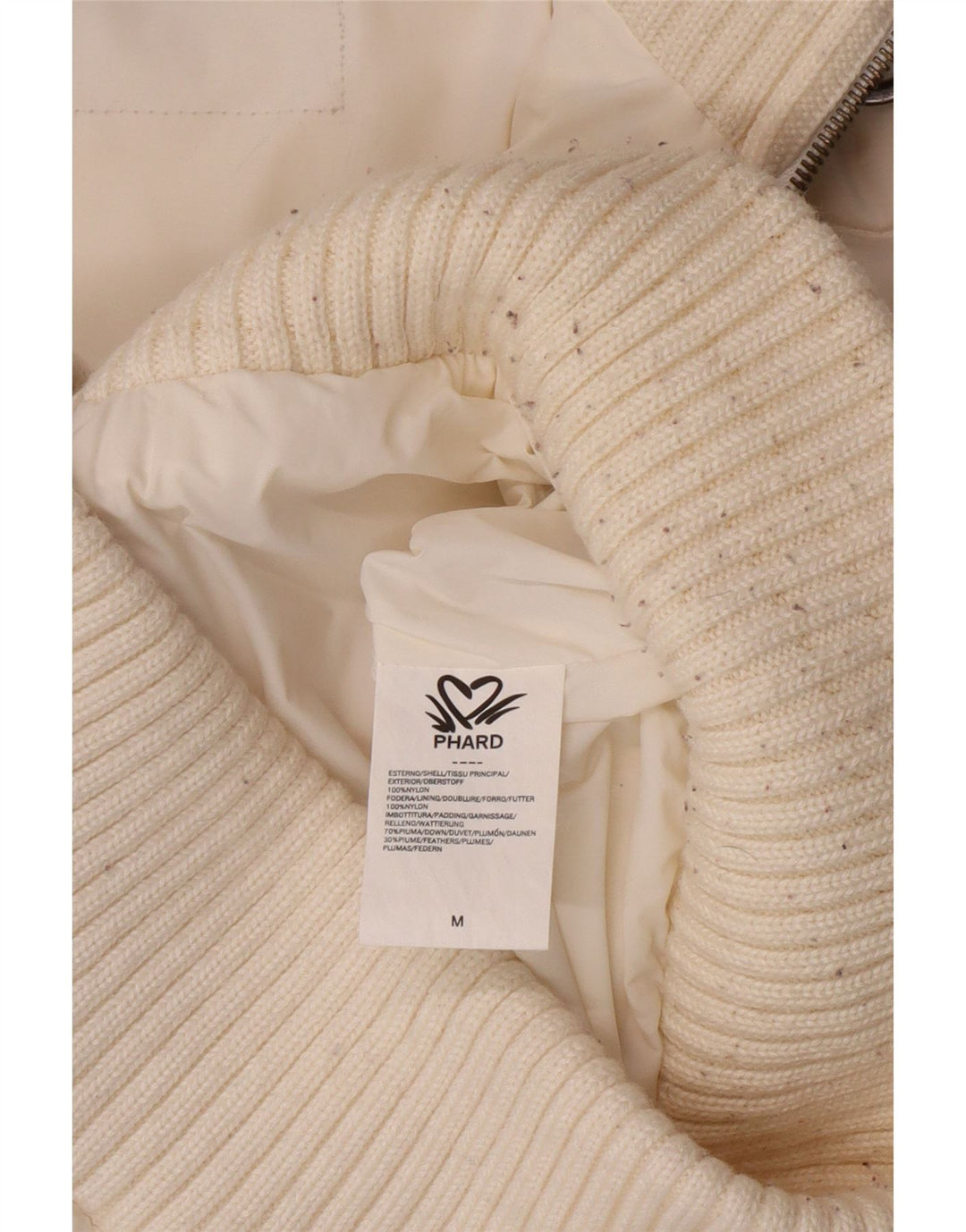 Phard Γυναικείο μπουφάν με κουκούλα UK 14 Medium White Nylon