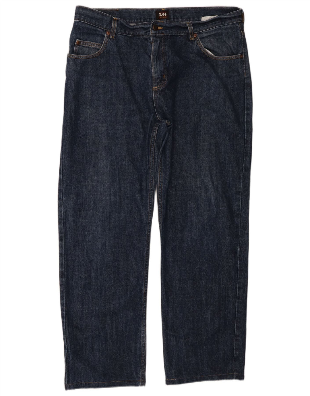 Lee Mens Brooklyn Straight Jeans W36 L28 Navy Blue Cotton
