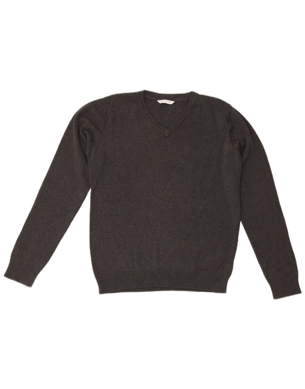 Marks & Spencer Boys πουλόβερ πουλόβερ με λαιμόκοψη 13-14 ετών γκρι βαμβακερό