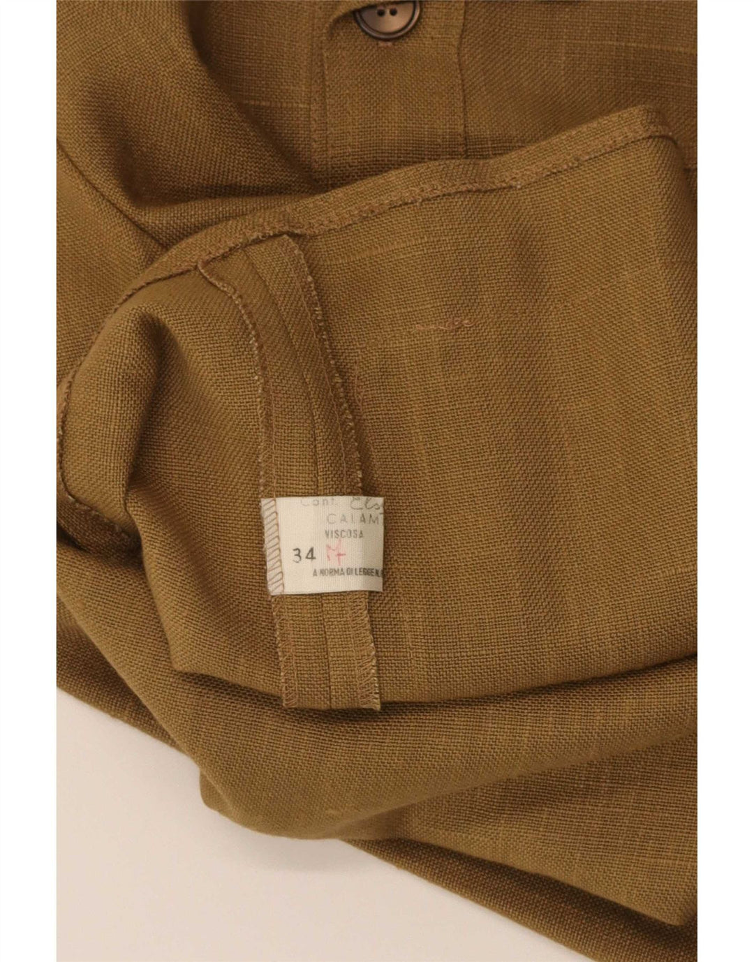 Vintage γυναικείο πουκάμισο IT 34 2XS Khaki Viscose