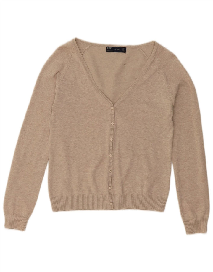Zara Γυναικεία Ζακέτα UK 12 Medium Beige