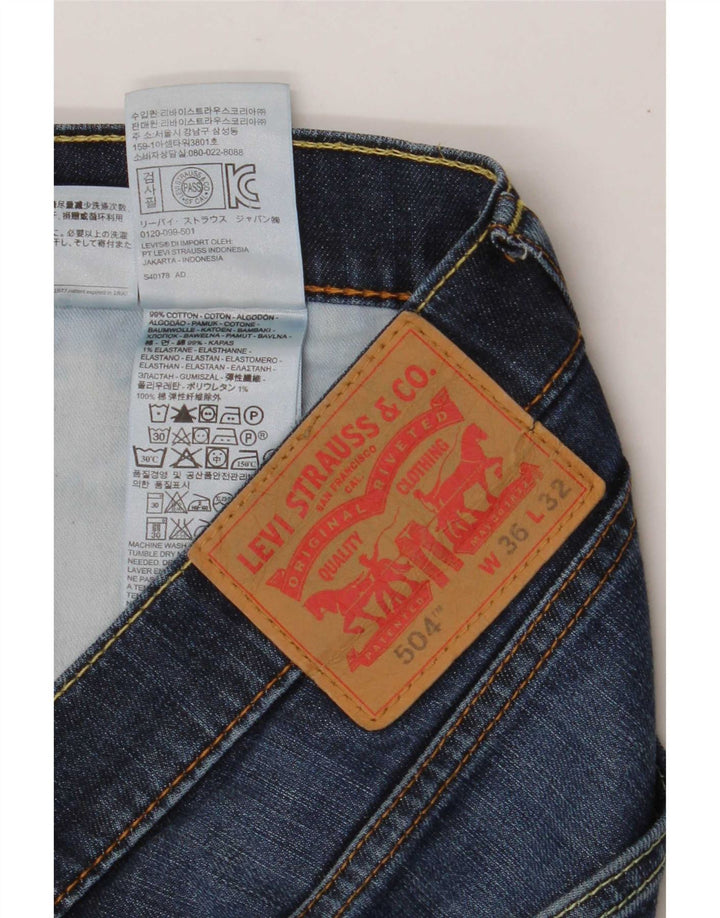 Ανδρικό τζιν σορτς Levi's 504 W36 μεγάλο μπλε βαμβακερό