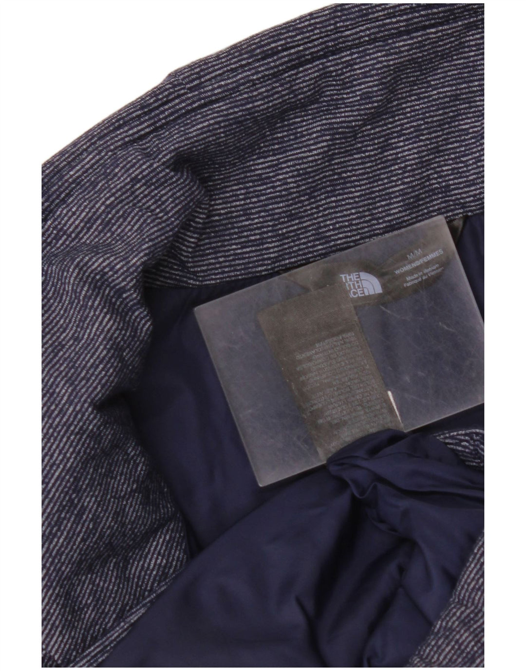 THE NORTH FACE Γυναικείο padded Gilet UK 14 Medium Navy Blue Pinstripe