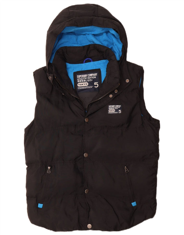 SUPERDRY Ανδρική κουκούλα με επένδυση Gilet UK 42 XL Μαύρο νάιλον