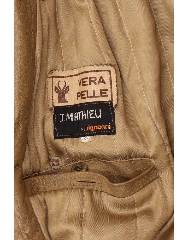 Vintage Ανδρική Δερμάτινη Καμπαρντίνα IT 46 Small Brown Leather