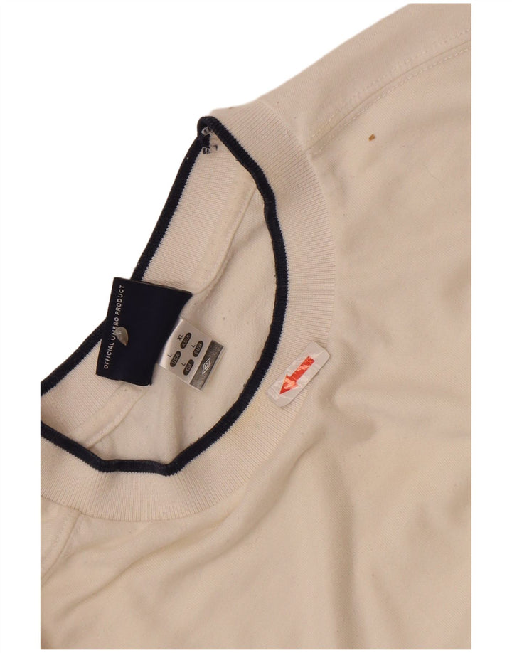 Ανδρικό γραφικό T-Shirt Umbro Top Large Off White Πολυεστέρας
