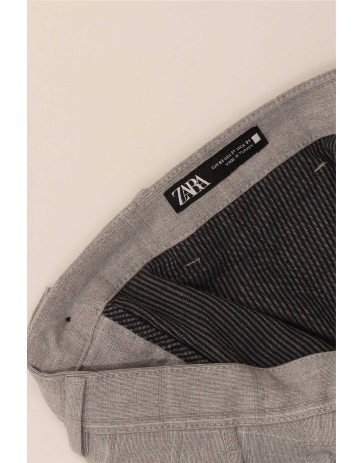 Zara Ανδρικό παντελόνι Chino Slim EU 40 Medium W31 L28 Grey Check