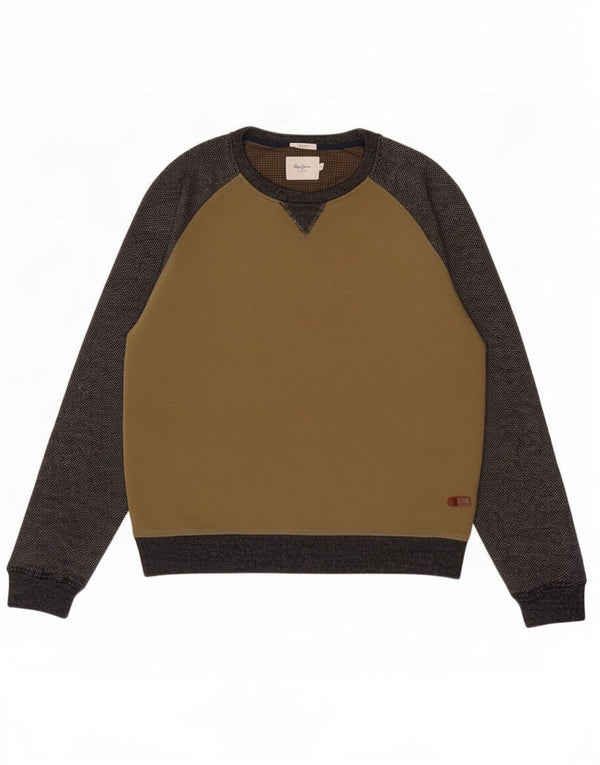 Ανδρικό φούτερ PEPE Jeans Regular Fit Jumper Small Khaki Colourblock