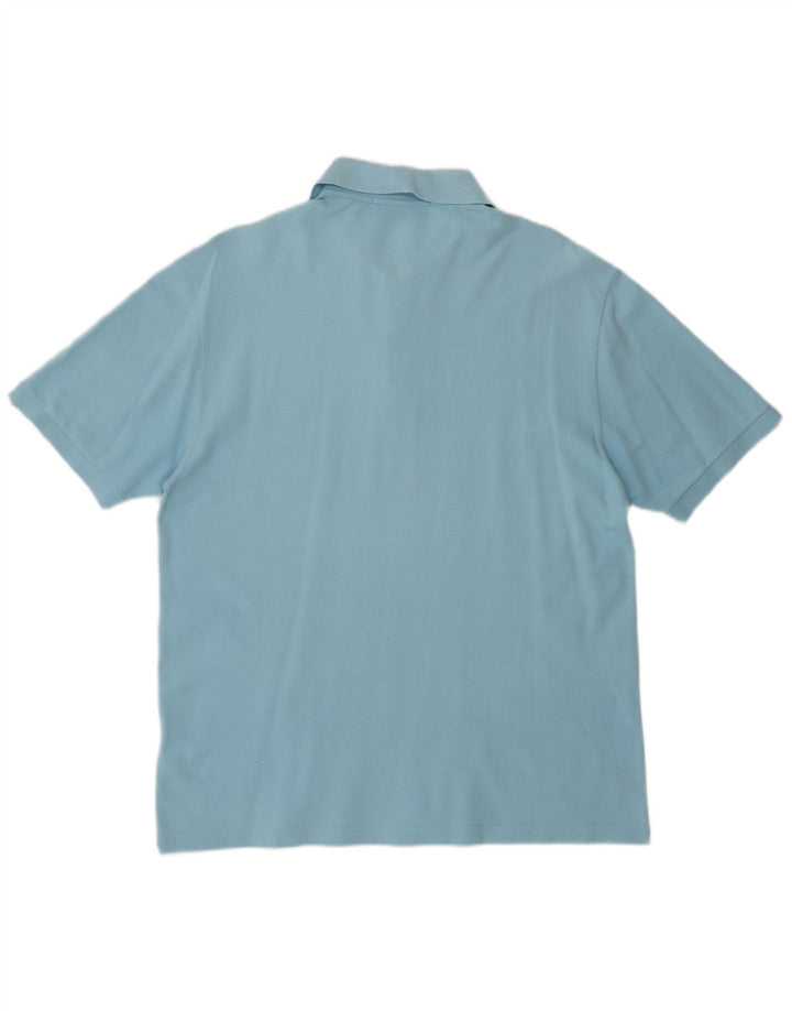Fred Perry Ανδρικό πουκάμισο Polo από μεσαίο μπλε βαμβακερό