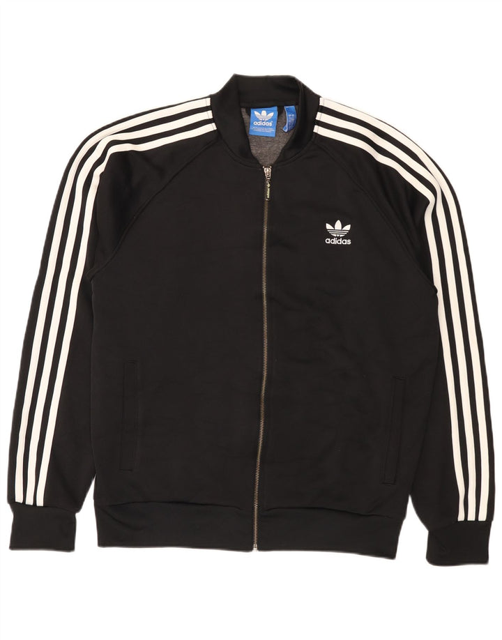 Ανδρική αθλητική φόρμα Adidas Top μπουφάν μεγάλο μαύρο πολυεστέρα