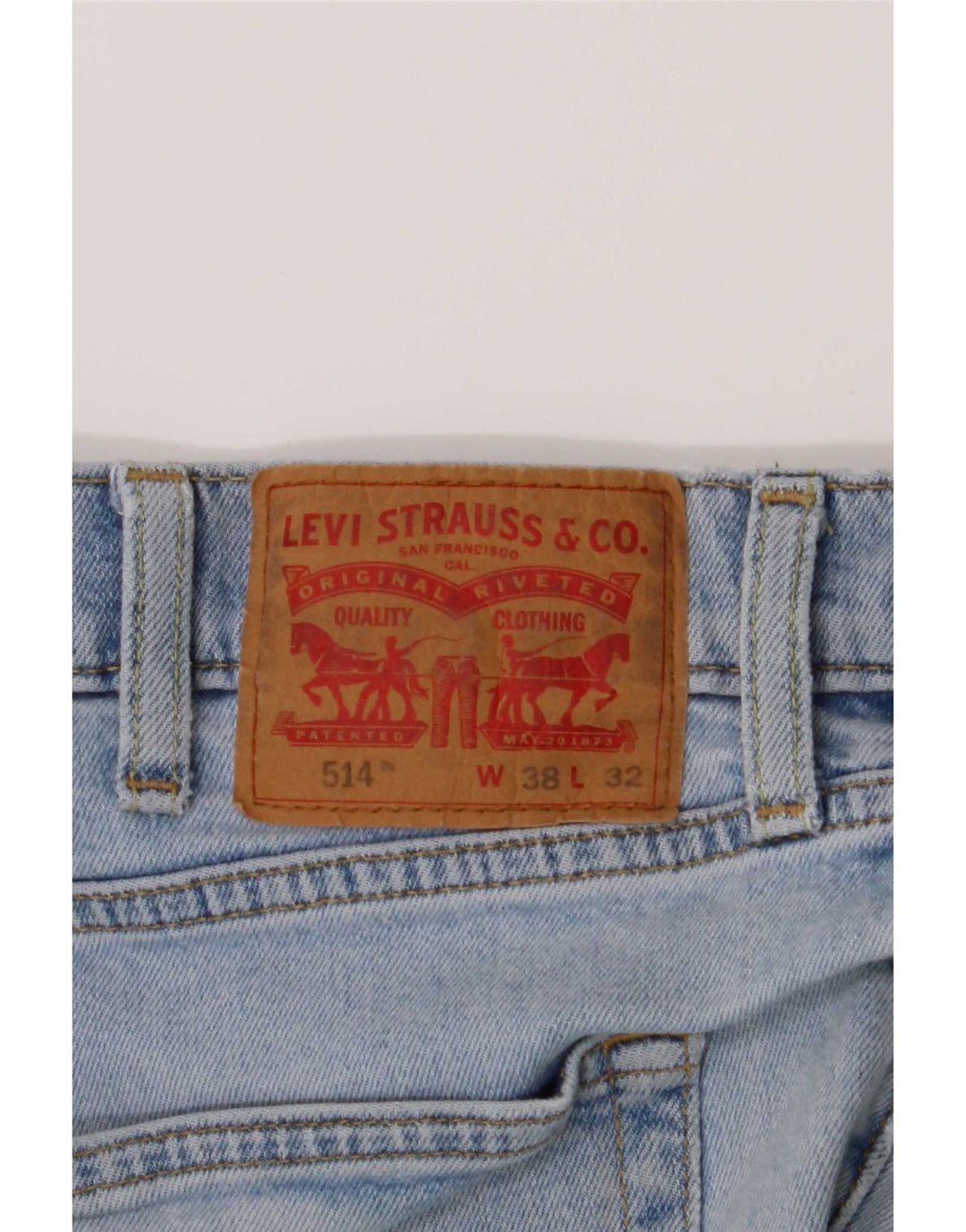 Levi's Mens 514 Straight Jeans W38 L32 Μπλε Βαμβακερό