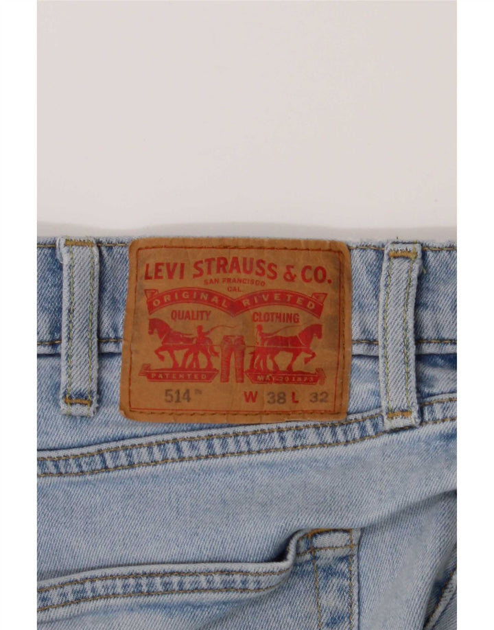 Levi's Mens 514 Straight Jeans W38 L32 Μπλε Βαμβακερό