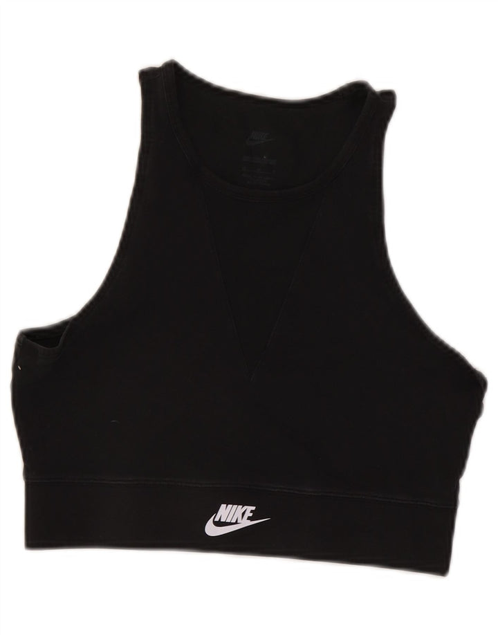 Γυναικείο σουτιέν Nike τοπ UK 12 μεσαίο μαύρο βαμβακερό