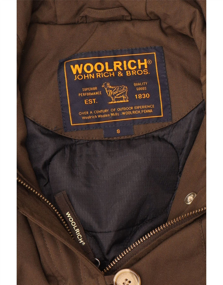 Woolrich Γυναικείο Bomber Jacket με κουκούλα UK 10 Small Brown
