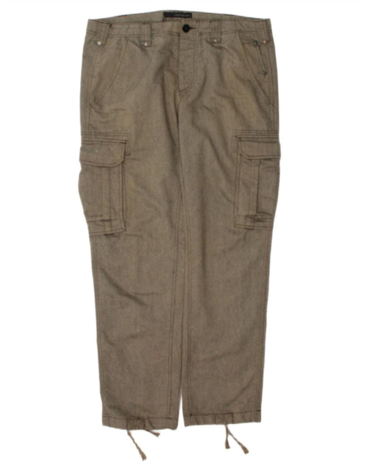 Calvin Klein Ανδρικό ίσιο παντελόνι Cargo W36 L34 Γκρι Ψαροκόκκαλο