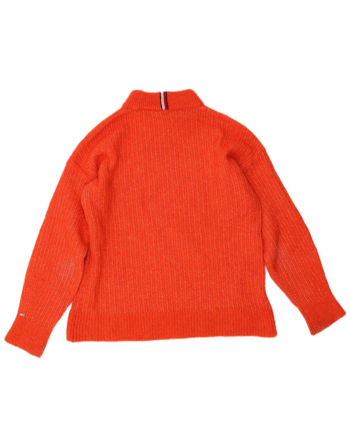 Tommy Hilfiger Γυναικείο πουλόβερ με ρολό λαιμόκοψη UK 14 Medium Orange