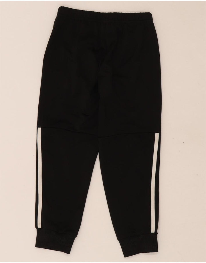 ADIDAS Boys Tracksuit Trousers Joggers 4-5 Years Black Polyester