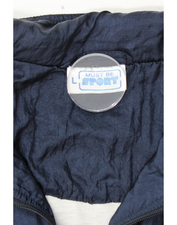 Ανδρική φόρμα VINTAGE Top Jacket Μεγάλο Navy Blue Colourblock Polyamide