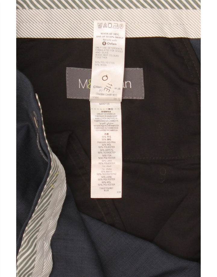 MARKS & SPENCER Ανδρικό ίσιο παντελόνι W44 L29 Μπλε Πολυεστέρας