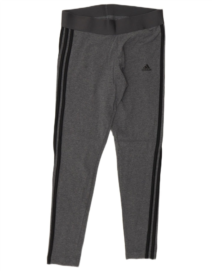 Γυναικείο κολάν ADIDAS UK 12/14 Μεσαίο γκρι βαμβακερό