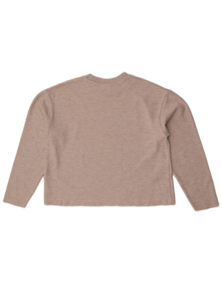 Zara Γυναικεία Crop Μπλούζα Τοπ UK 14 Medium Beige