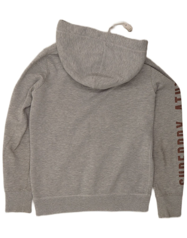 Superdry Γυναικείο Γραφικό Φούτερ UK 10 Small Grey Cotton