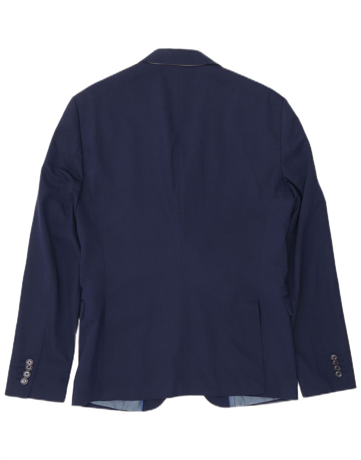 ZARA Ανδρικό σακάκι μπλέιζερ με 2 κουμπιά EU 50 Medium Navy Blue Viscose