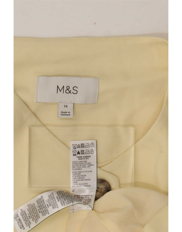 Marks & Spencer Γυναικείο Γιλέκο UK 18 XL Κίτρινο Πολυεστέρας
