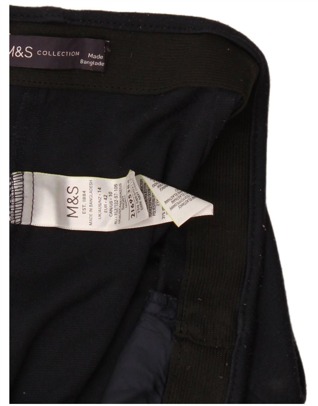 Marks & Spencer Γυναικείο Cropped Παντελόνι UK 14 Large W34 L26 Navy Blue